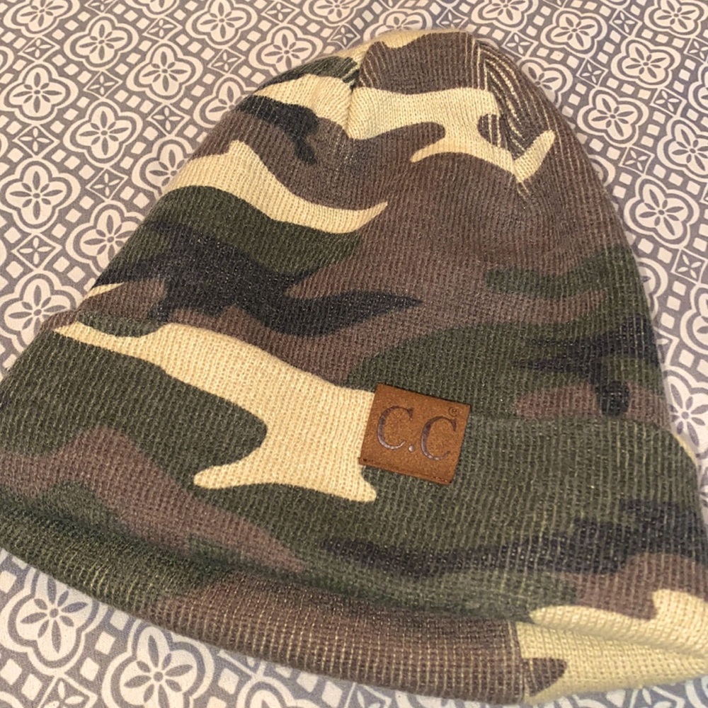 CC camo beanie